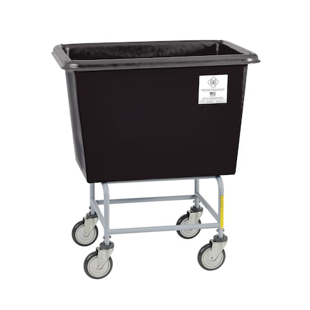 R&B Wire Products Elevated Basket Truck, Poly, 8 Bushel, Black 468PTBLK
